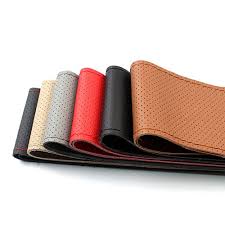 Leather Steering Wheel Cover with Stitching