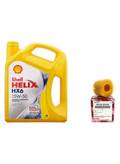 Shell HX6 Multi-Grade Engine Oil 15W-50 4L
